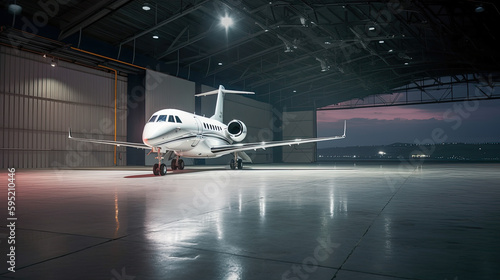 Luxorious Business Jet in Hangar