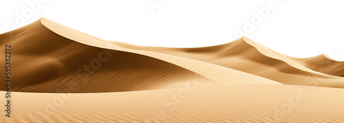 Sand dunes isolated on transparent background - Generative AI