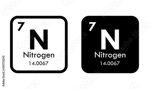 nitrogen icon set. vector template illustration for web design