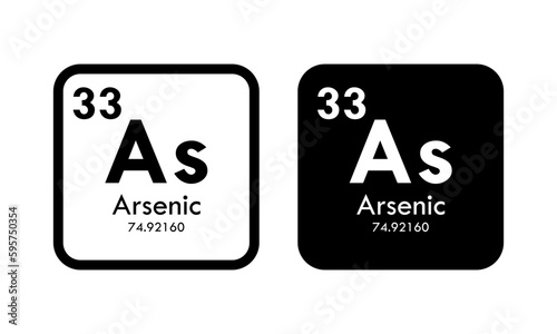 arsenic icon set. vector template illustration for web design