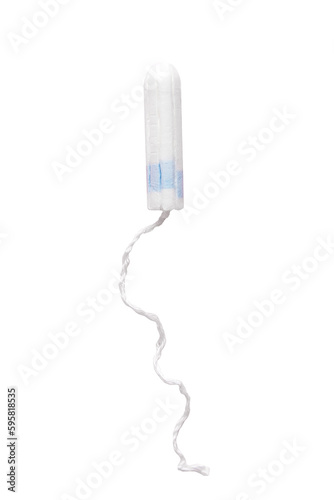 Feminine sanitary tampon in PNG isolated on transparent background. Hygiene care during critical days, caring for women's health. Monthly protection. Menstrual cycle.