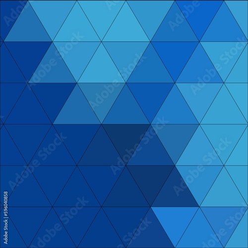 Colorful blue color geometric rumpled triangular low poly style gradient illustration graphic background. Polygonal design for your business. Vector illustration