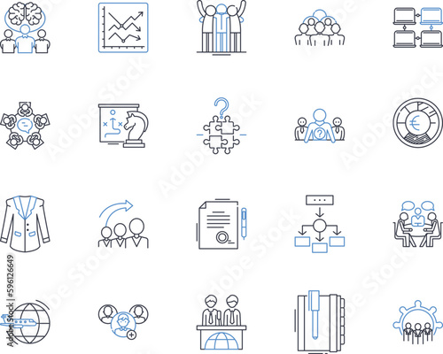Project update line icons collection. Progress, Development, Advancement, Innovation, Milests, Achievements, Success vector and linear illustration. Expansion,Enhancement,Upgrades outline signs set