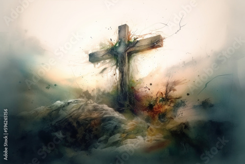 The cross is a symbol that has been used for centuries in various cultures and religions. In Christianity, it is the symbol of the sacrifice made by Jesus Christ for the sins of humanity.