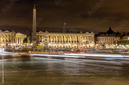 Place de la Concorde in Paris at night