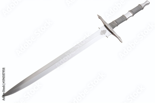 Une épée design en métal sur un fond blanc » IA générative