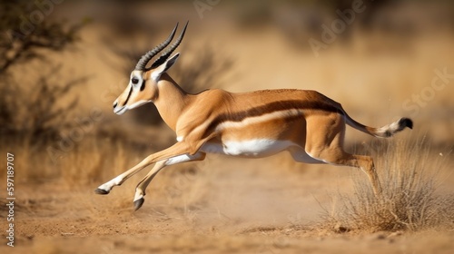 Graceful and agile gazelle. AI generated