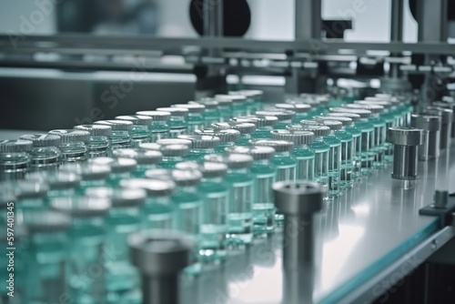 medical vials on production line generative ai 