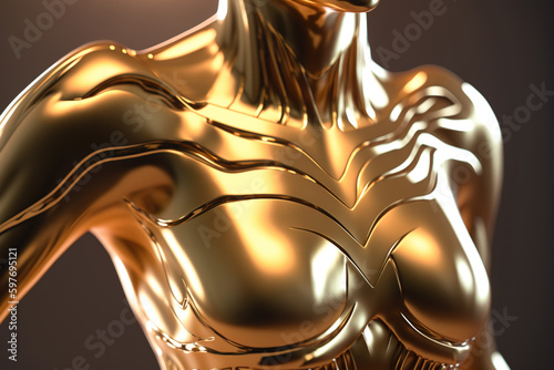 Złota figura, kobiecość - Golden figure, femininity - Generative