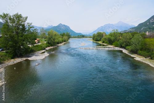 The Adda river. Lombardy, Italy