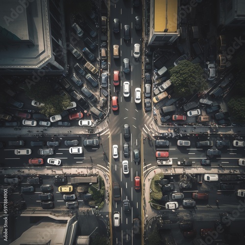 Traffic jam. generative AI