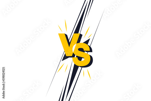 Versus banner. VS. Game battle on isolated white background. Vector illustration template, background, and poster.