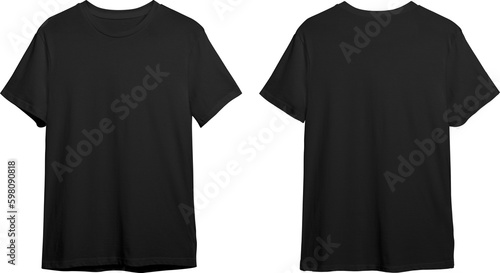 Black men's classic t-shirt front and back