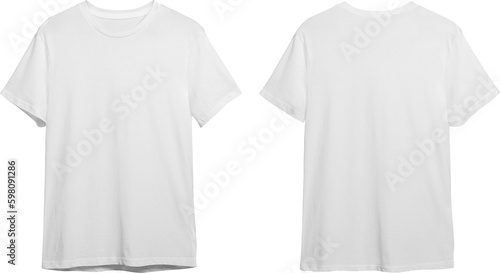 White men's classic t-shirt front and back