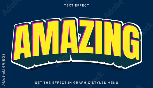 Vector illustration of amazing text effect