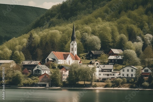 Henndorf am Wallersee: A town in Austria's Salzburg region. Generative AI