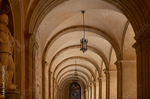 Architctural details of the spectacular Benedictine monastery of Holy Mary of Montserrat