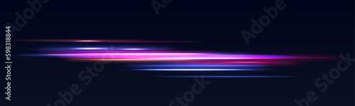 Particle motion effect vectorRed blue special effect, speed police line. Magic of moving fast lines. Laser beams, horizontal light rays. Particle motion effect. Vector 