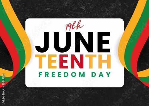 Juneteenth, African-American Independence Day, June 19. Day of Freedom and Emancipation