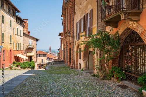 View of Saluzzo, Cuneo, Piedmont, Italy