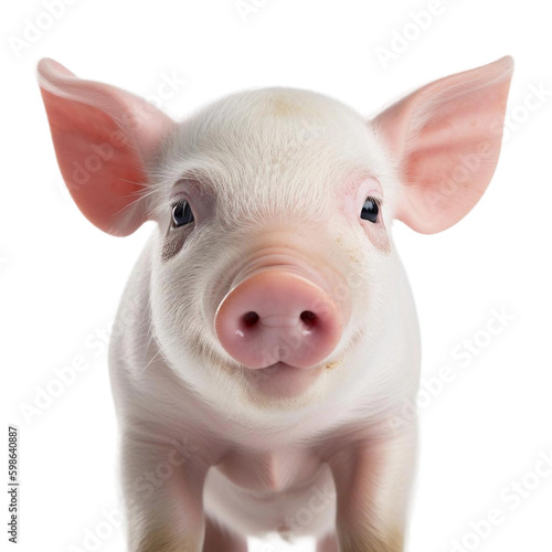 baby pig isolated on white