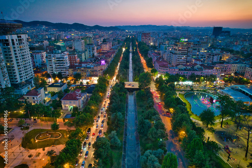 Tirana city at night