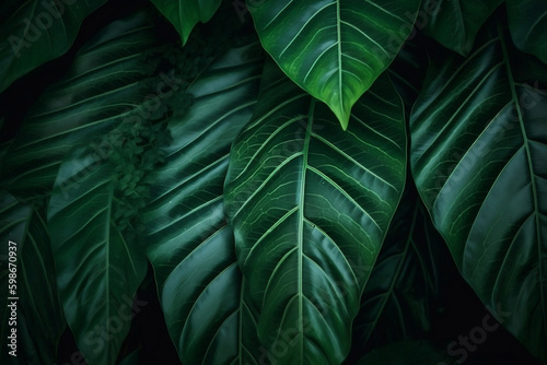 Folhas textura natureza com cores verdes forte