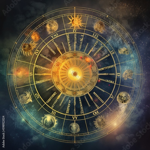 Abstract concept of astrology and spirituality. Generative AI