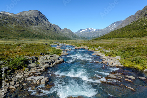 Fluss im Leirungsdalen, Jotunheimen Nationalpark, Norwegen