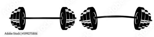 barbell illustration gym body builder icon