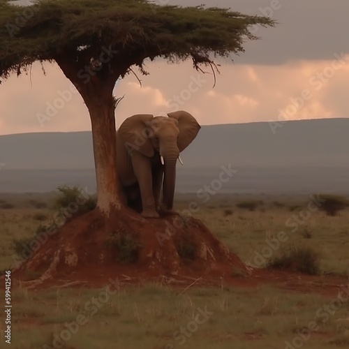 elephant under the tree