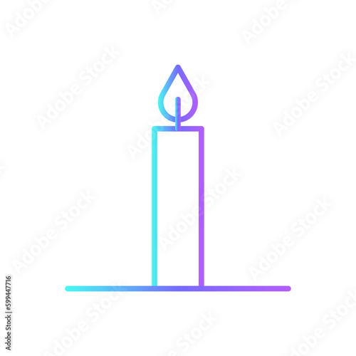 Candle Science icon with blue duotone style. light, object, fire, wax, decoration, relaxation, therapy. Vector illustration
