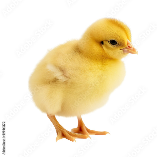 Chick isolated on transparent background, Generative AI