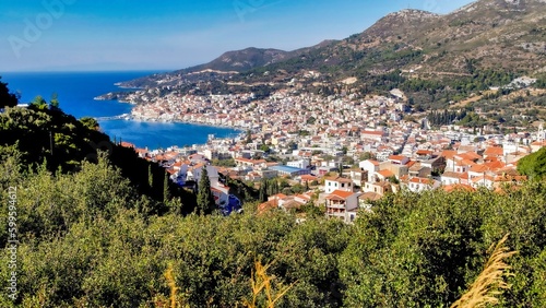 Blick auf die Hauptstadt der griechischen Insel Samos