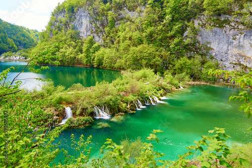 Beautiful cascades in Plitvice national park