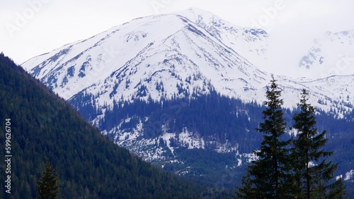 Góry w śniegu, zakopany, tatry, tatrzański park narodowy