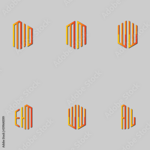 Abstract polygon logo design