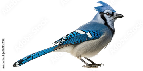 blue jay isolated on a transparent background, generative ai