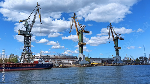 port cranes ready for work, Gdansk