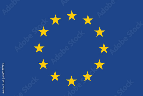 European Union flag or Flag of Europe with Original Colour