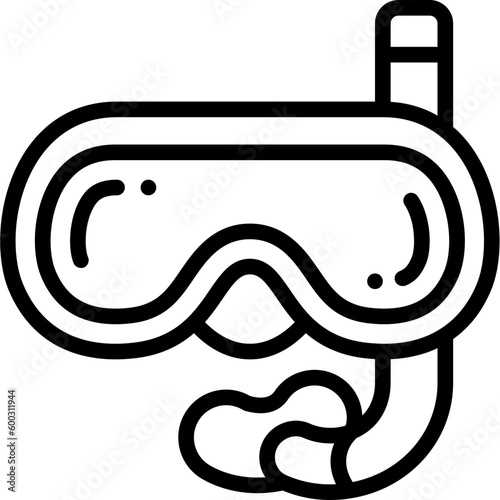 snorkel line icon