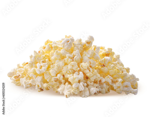 Sweet popcorn isolated on transparent.