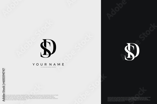 Initial Letter SD Logo monogram typography for business name. Vector logo inspiration