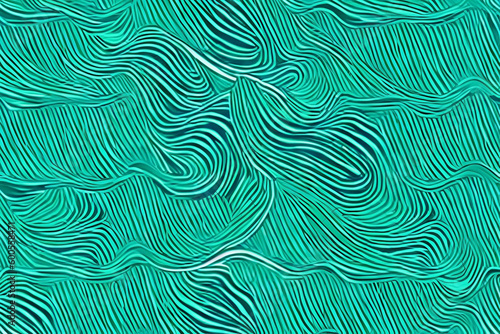 pattern with Ocean Waves, This pattern features a repeating design of ocean waves in shades of blue and green. It's perfect for a beachy summer vibe