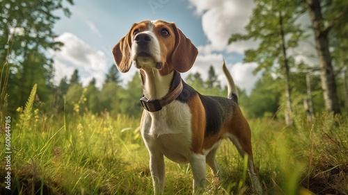 Beagle on the hunt