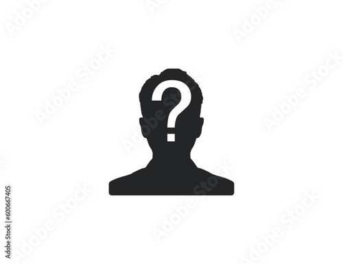 Anonymity, unknown icon. Vector illustration.