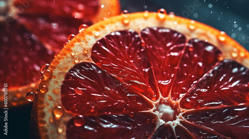 Red citrus Illustration AI Generative