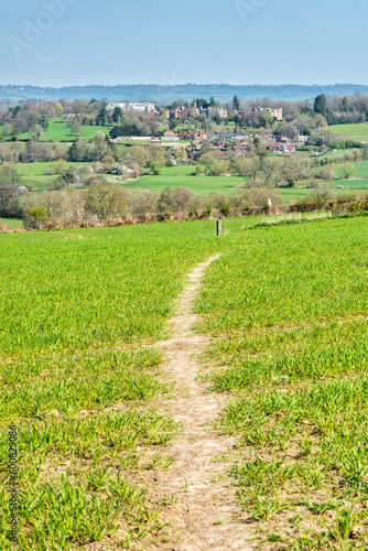 View across to Penshurst near Tunbridge Wells in Kent, England