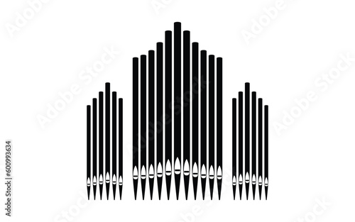 Triple pipe organ music instrument organist vector