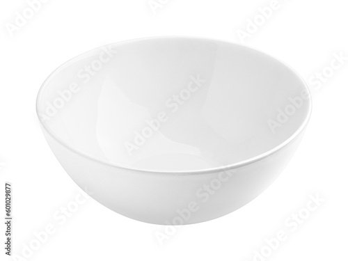 bowl empty, isolated on white background, full depth of field